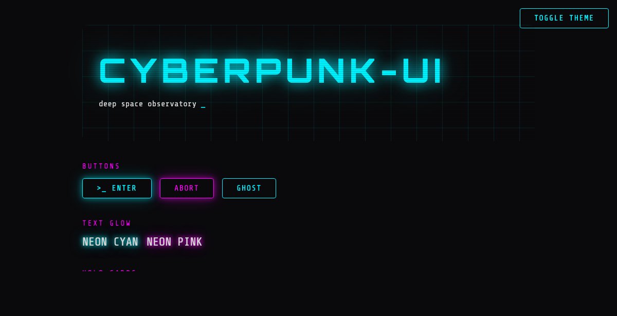 cyberpunk-ui CSS kit preview